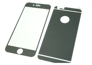 Скло захисне кольорове 2-х сторінка/IPhone 6 plus/6s plus/Чорний