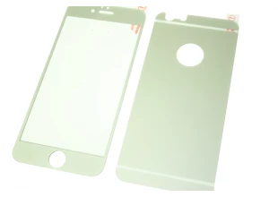 Стекло защитное цветное 2-х стор/IPhone 5/5s/SE/Серебро