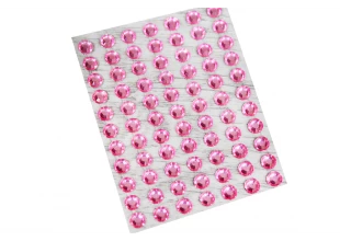 Стрази самоклеючі пластмасові рожеві 5мм/72шт