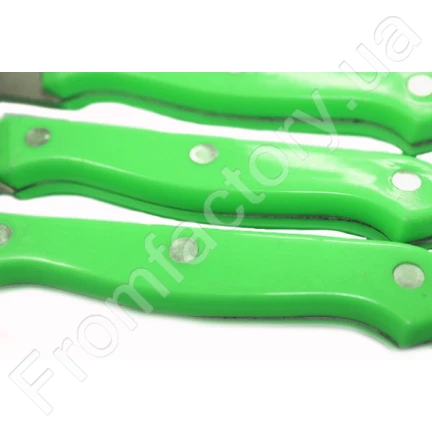 Ножи кухонные с зеленой рукоятью 3шт/24.5см/13см