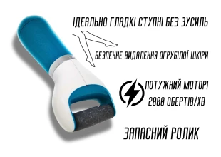 Електрична роликова пилка з 1 змінним роликом та зарядним кабелем USB