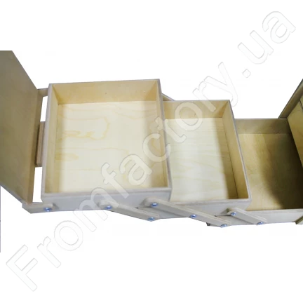 Шкатулка/органайзер деревянный с раскладным механизмом 5 отделений/36х20х18см