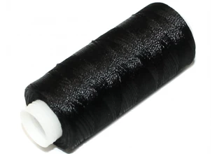 Нитки шелковые для бисера черные 150D