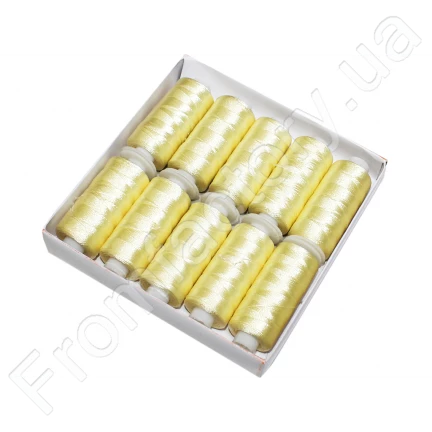 Нитки для бисера FromFactory желтые 150D упаковка 10шт