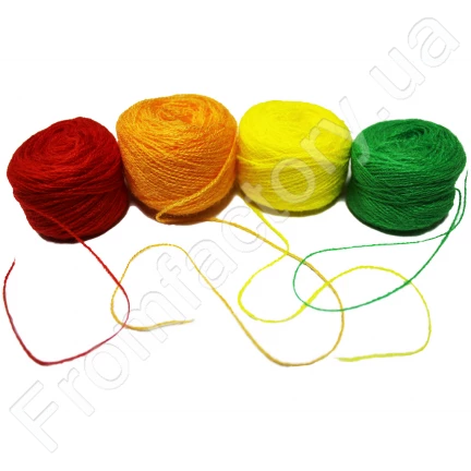 Акрилова нитка для вишивання в клубках набір всіх кольорів 70м/4.5грам/50шт