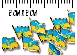 Значок Україна 2х2см