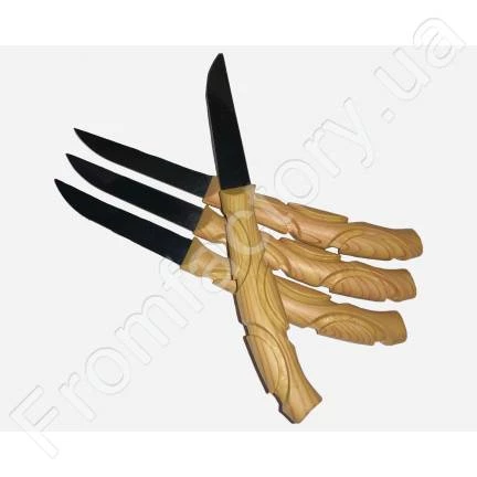 Ножи для картофеля с деревянной ручкой набор 12шт/15.5см/6.5см