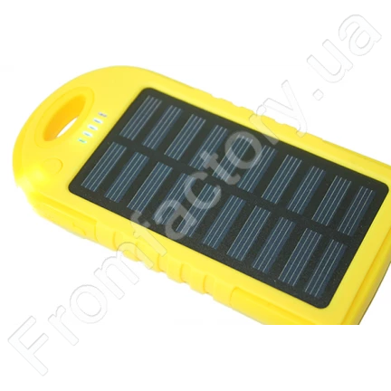 Power Bank Solar Переносной аккумулятор на солнечной батарее со светодиодом 5000mAh