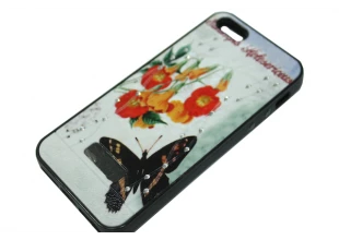 Чехол на заднюю панель/Flower/Apple Iphone/резиновый/5/5s/SE