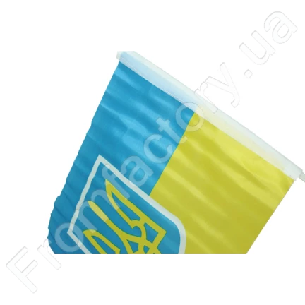 Флаг автомобильный двусторонний UKRAINE 30х45см
