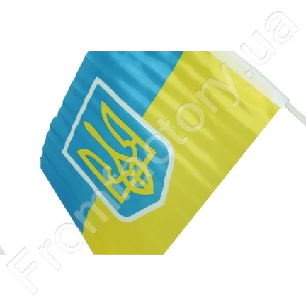 Флаг автомобильный двусторонний UKRAINE 30х45см