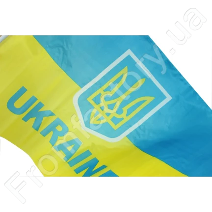 Флаг с флагштоком двусторонний UKRAINE 60х90см