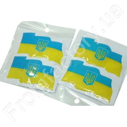 Наклейка рельєфна Прапор України 8х4см/2шт