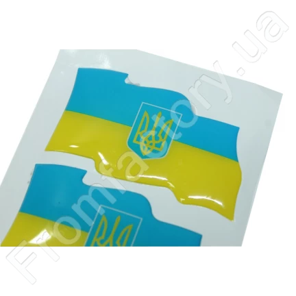 Наклейка рельефная Флаг Украины 8х4см/2шт