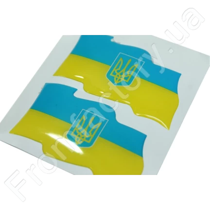 Наклейка рельєфна Прапор України 8х4см/2шт