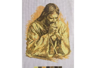 К387 ИИСУС Канва с рисунком для вышивания крестом