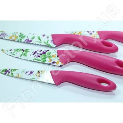 Ножи кухонные с доской набор 5 предметов